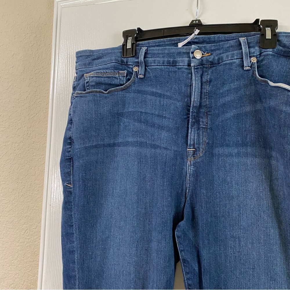 Good American GOOD LEGS SKINNY JEANS Women's Size 22 Blue Denim Fray Hem Jeans - Picture 4 of 14